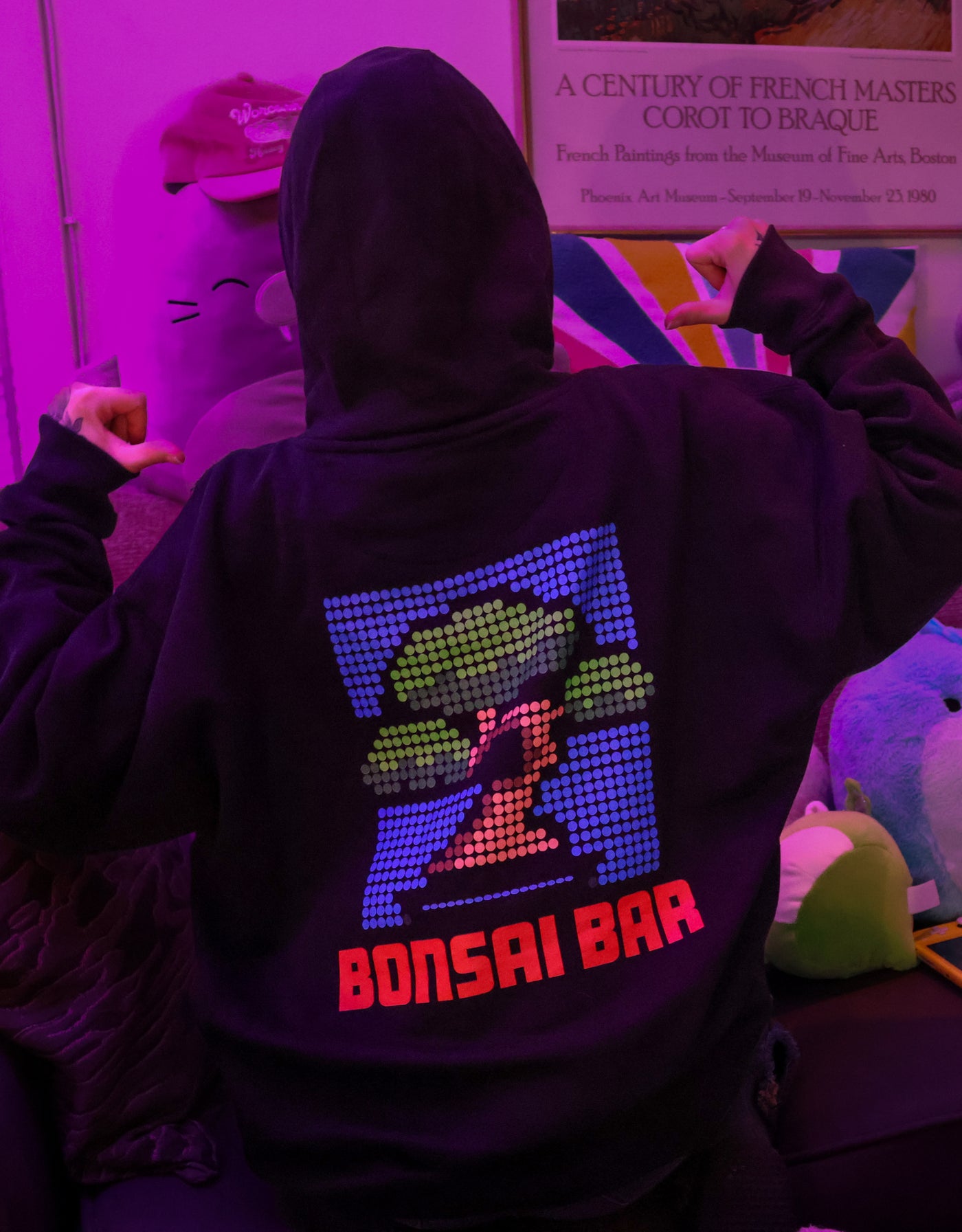 8-Bit Bonsai Retro Hoodie | Pixelated Bonsai Sweatshirt